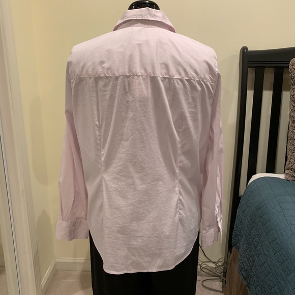 NWT J Jill Orchid Pinstripe Button Dart Blouse - Picture 4 of 6